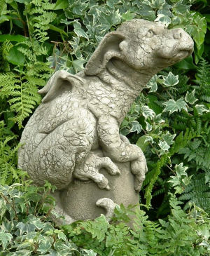 Puddles cute baby dragon statue for the garden